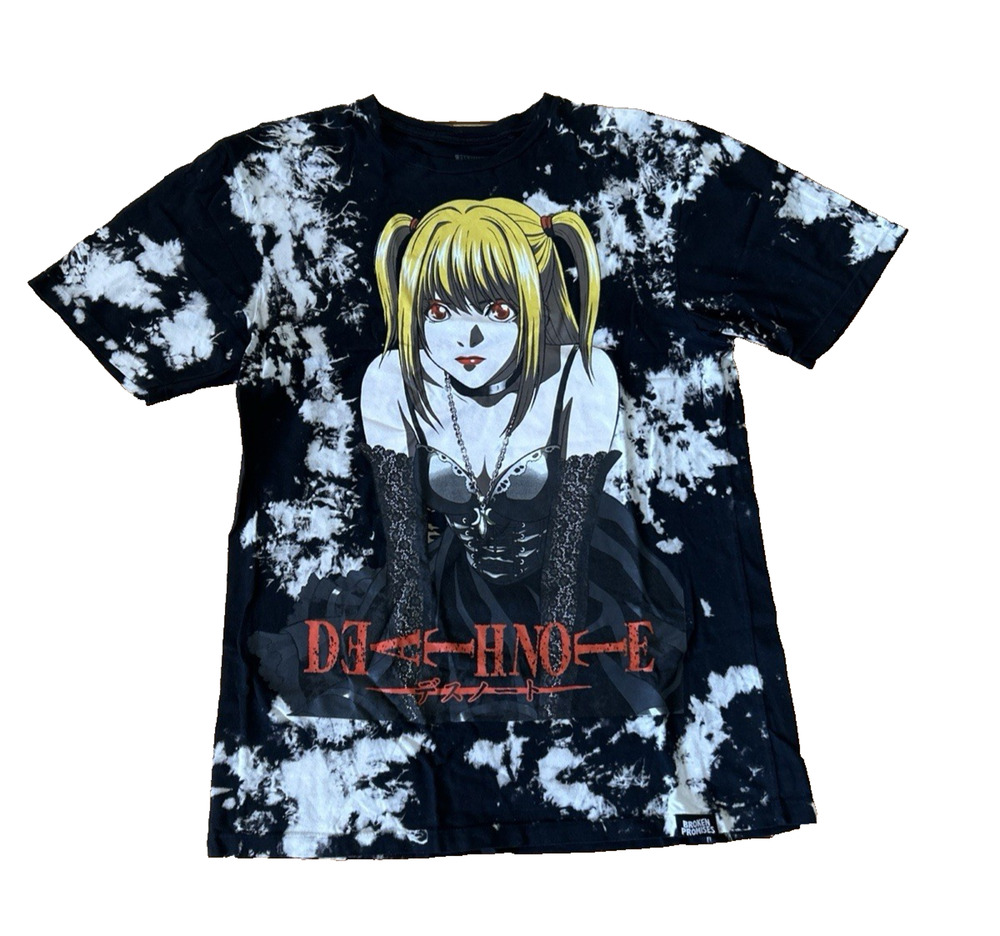 Death Note Misa Anime T-Shirt Bleach Tie Dye Broken Promises Size Medium Y2K